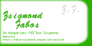 zsigmond fabos business card